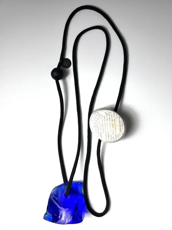 MARIA CALDERARA SS 24 Paper Mache/Cobalt Blue Murano Glass Necklace NWT - Picture 8 of 8